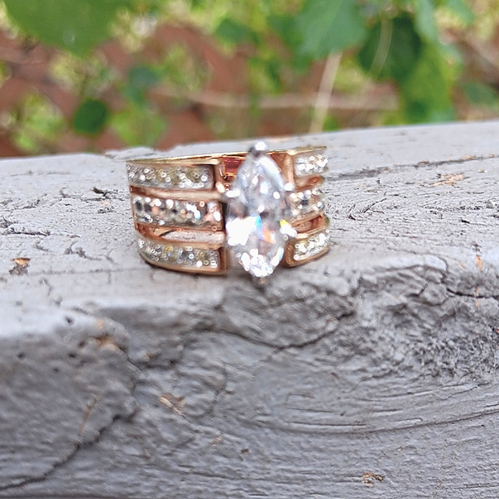 18k GE RSC CZ Ring size 7 - Picture 3 of 10